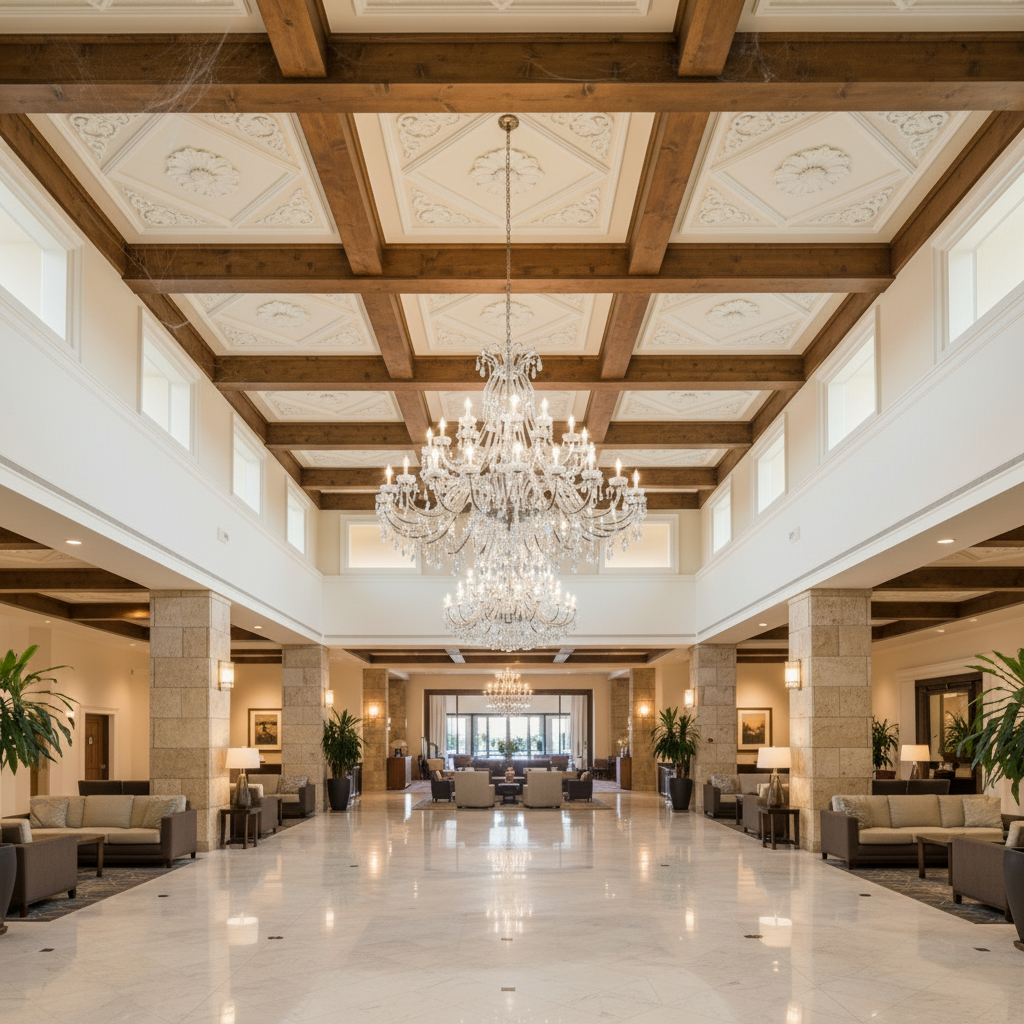 Mesa hotel-lobby-dust before professional cleaning