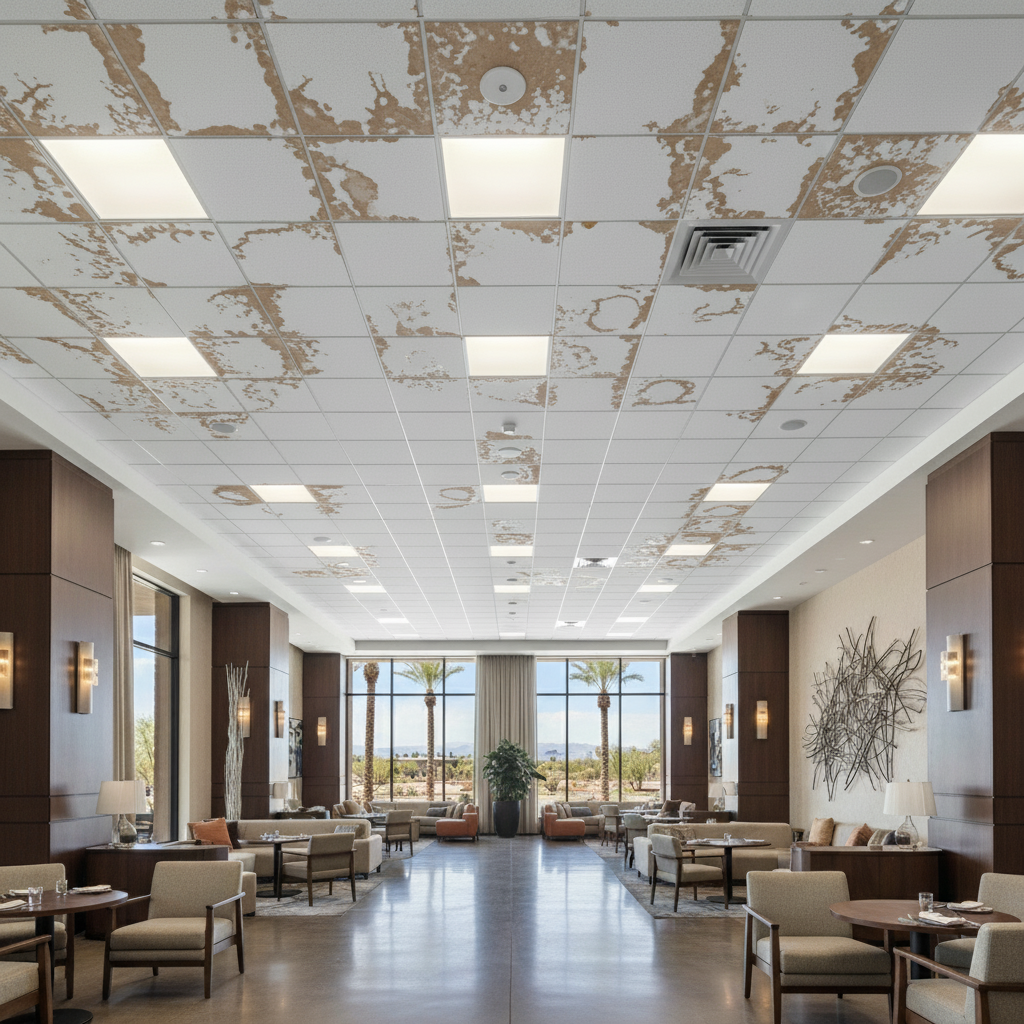 Scottsdale hospitality-water-stains before professional cleaning