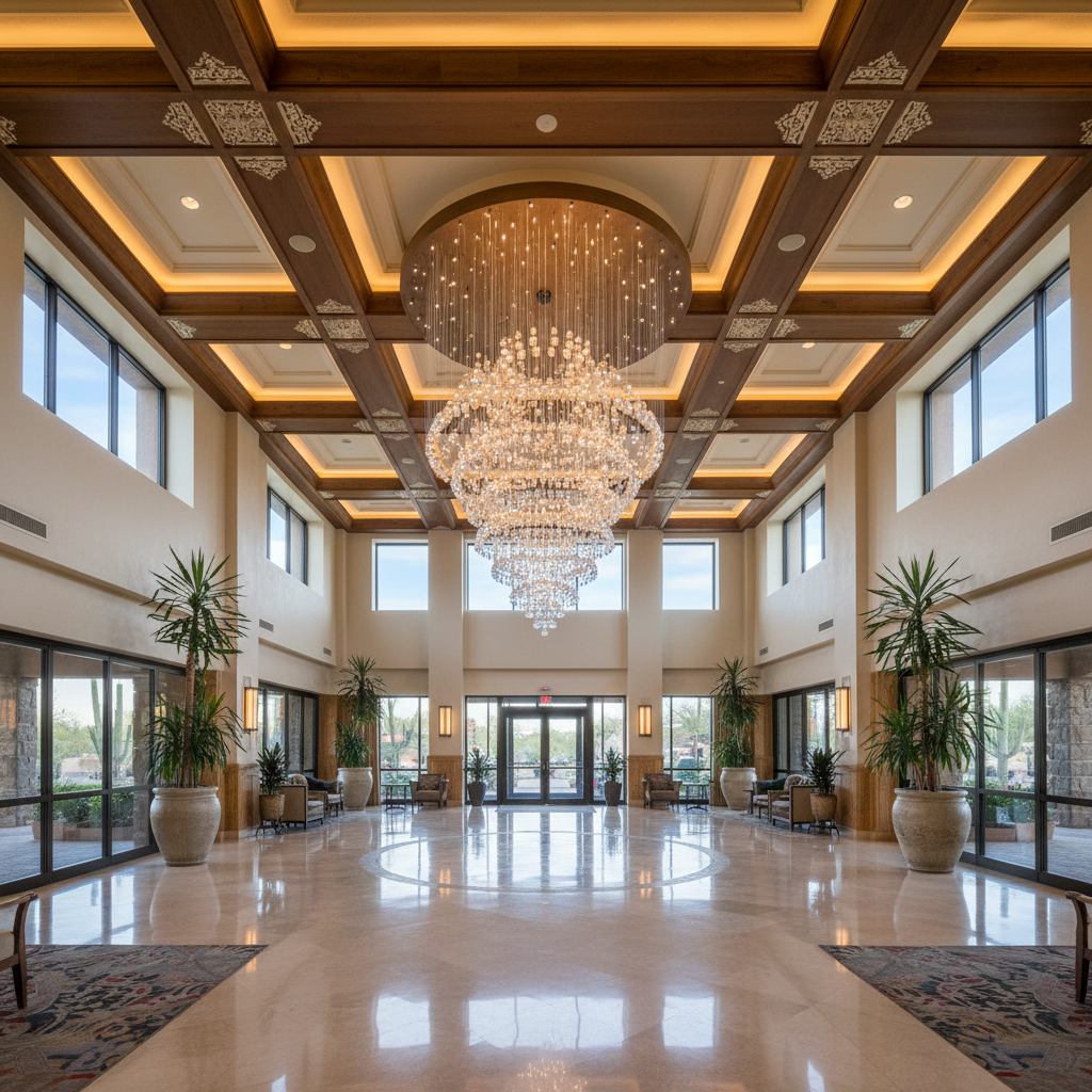 Tucson hotel-lobby-dust after professional cleaning