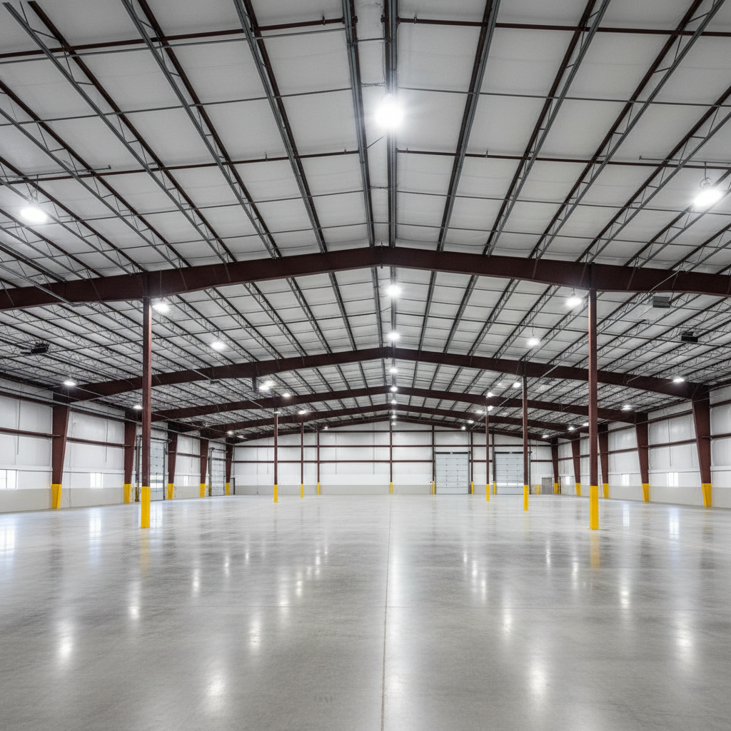 Tucson warehouse-dust-beams after professional cleaning