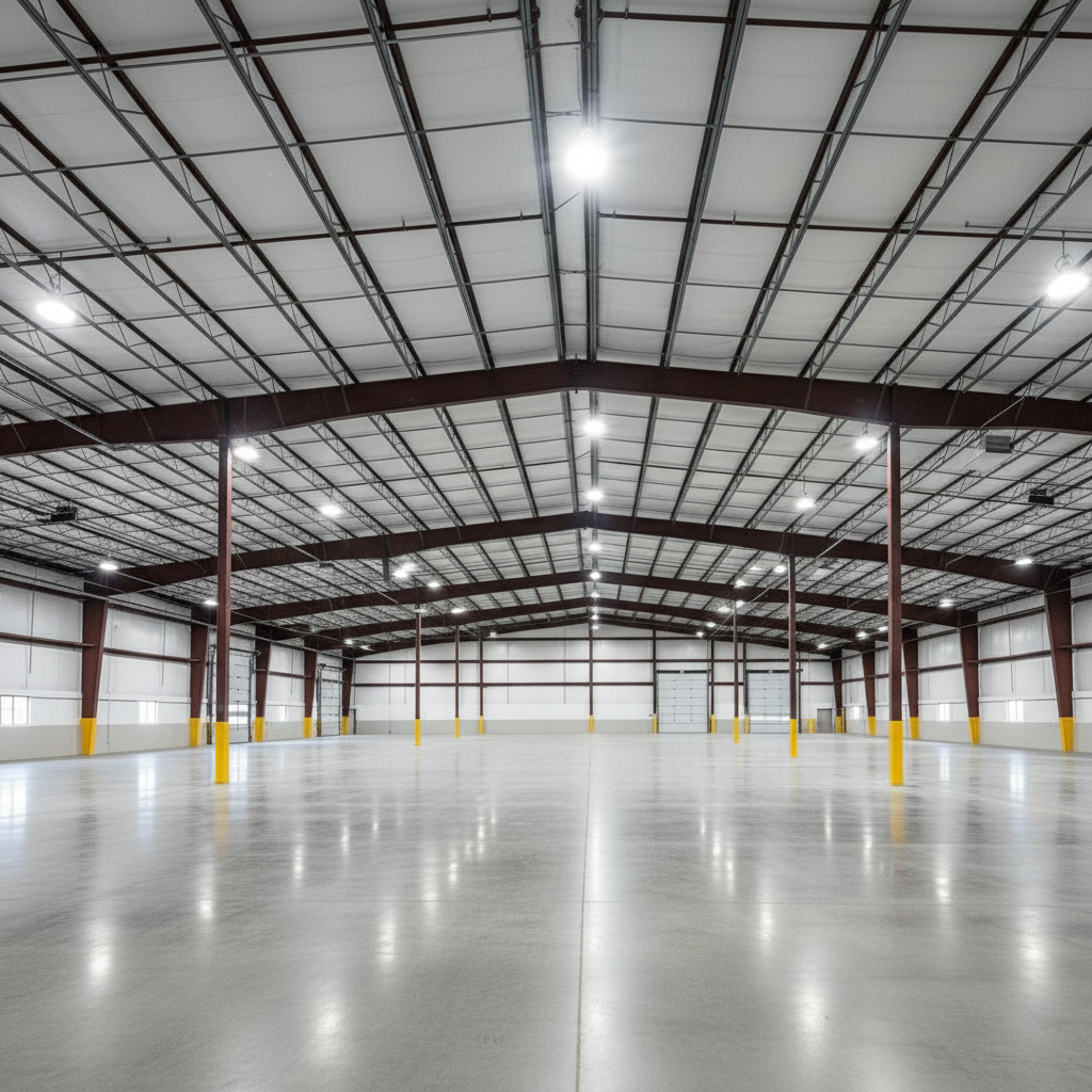 Tucson warehouse-dust-beams before professional cleaning